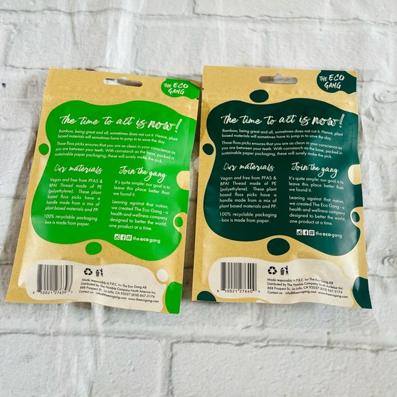 The Eco Gang Mint and Charcoal infused floss NWT 40 pieces - Picture 2 of 10